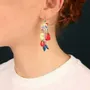 Bijoux - DORMEUSES DELICE COULEUR ARGENT MULTI - ILARIA.I