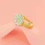 Bijoux - BAGUE PLUME COULEUR DORE BLEU - ILARIA.I