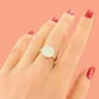 Bijoux - BAGUE PLUME COULEUR DORE BLEU - ILARIA.I