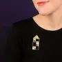 Bijoux - BROCHE CURIEUSE COULEUR DORE MULTI - ILARIA.I