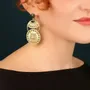 Bijoux - PUCES SOLEDAD COULEUR DORE VERT - ILARIA.I