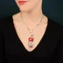 Jewelry - CHANAPE NECKLACE, SILVER AND RED - ILARIA.I
