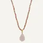 Bijoux - Collier long pendentif quartz rose - Spiaggia Rosa - ILARIA.I