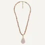 Bijoux - Collier long pendentif quartz rose - Spiaggia Rosa - ILARIA.I