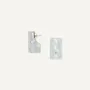 Bijoux - Boucles d'oreilles puces tube cracking nacre - Okawa - ILARIA.I