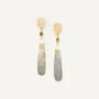 Jewelry - Long post earrings with black lip dangle - Alegria Beach - ILARIA.I