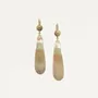 Bijoux - Boucles d'oreilles dormeuse pampille nacre brune - Alegria Beach - ILARIA.I