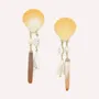 Bijoux - Boucles d'oreilles poussoir asymétrique oursin et perle d'eau douce - Alona - ILARIA.I