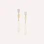 Jewelry - Post earrings with citrine & Terebra punctatostriata - Alona - ILARIA.I