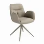 Chaises - Chaise pivotante en tissu beige - ILARIA.I