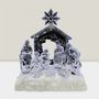 Nativity scenes and santons - Crystal-Style LED Nativity Scene – Lighted with Music & Star Detail - LES LUMIERES DU TEMPS