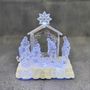 Nativity scenes and santons - Crystal-Style LED Nativity Scene – Lighted with Music & Star Detail - LES LUMIERES DU TEMPS