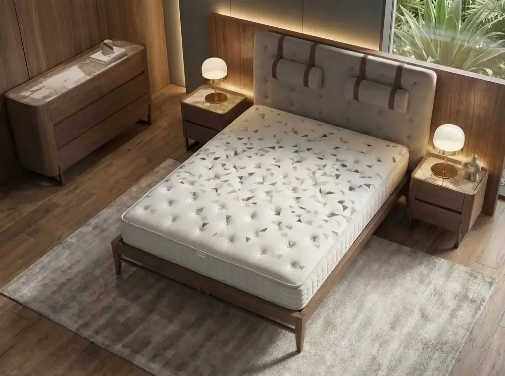 Literie pour hôtels - Matelas hybride en latex naturel avec ressorts ensachés indépendants 7 zones 180x200 - ILARIA.I