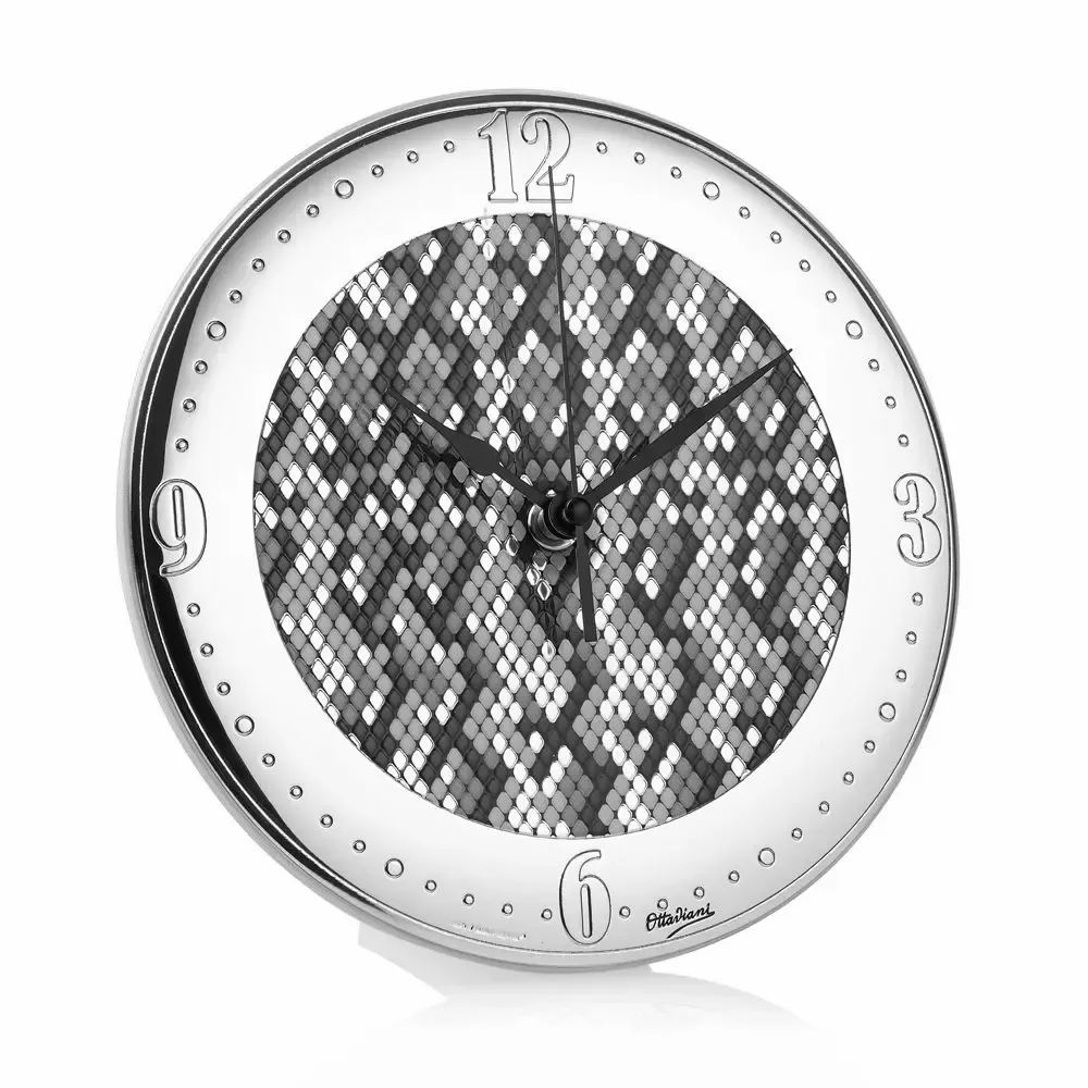 Design objects - Clock Miro Silver "Pitone tortora" - ASIATIDES