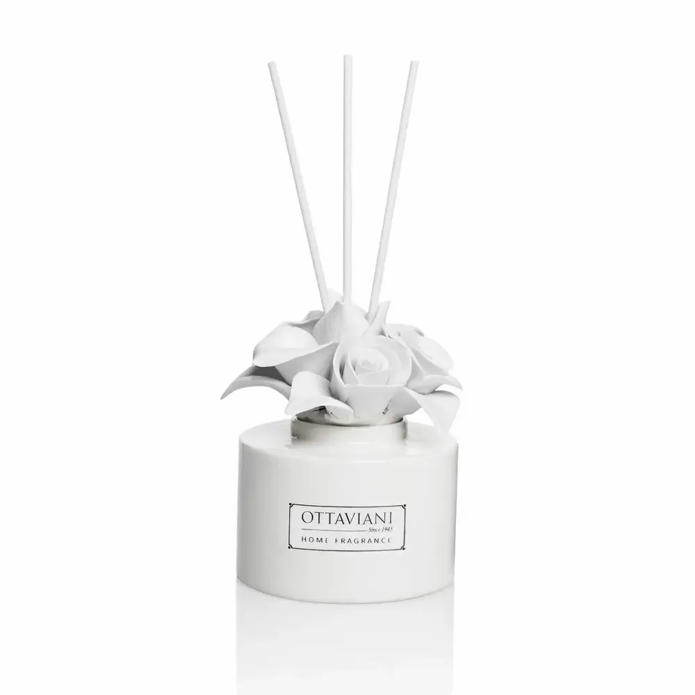 Scent diffusers - Room fragrance Miro-silver with ceramic flowers - ASIATIDES