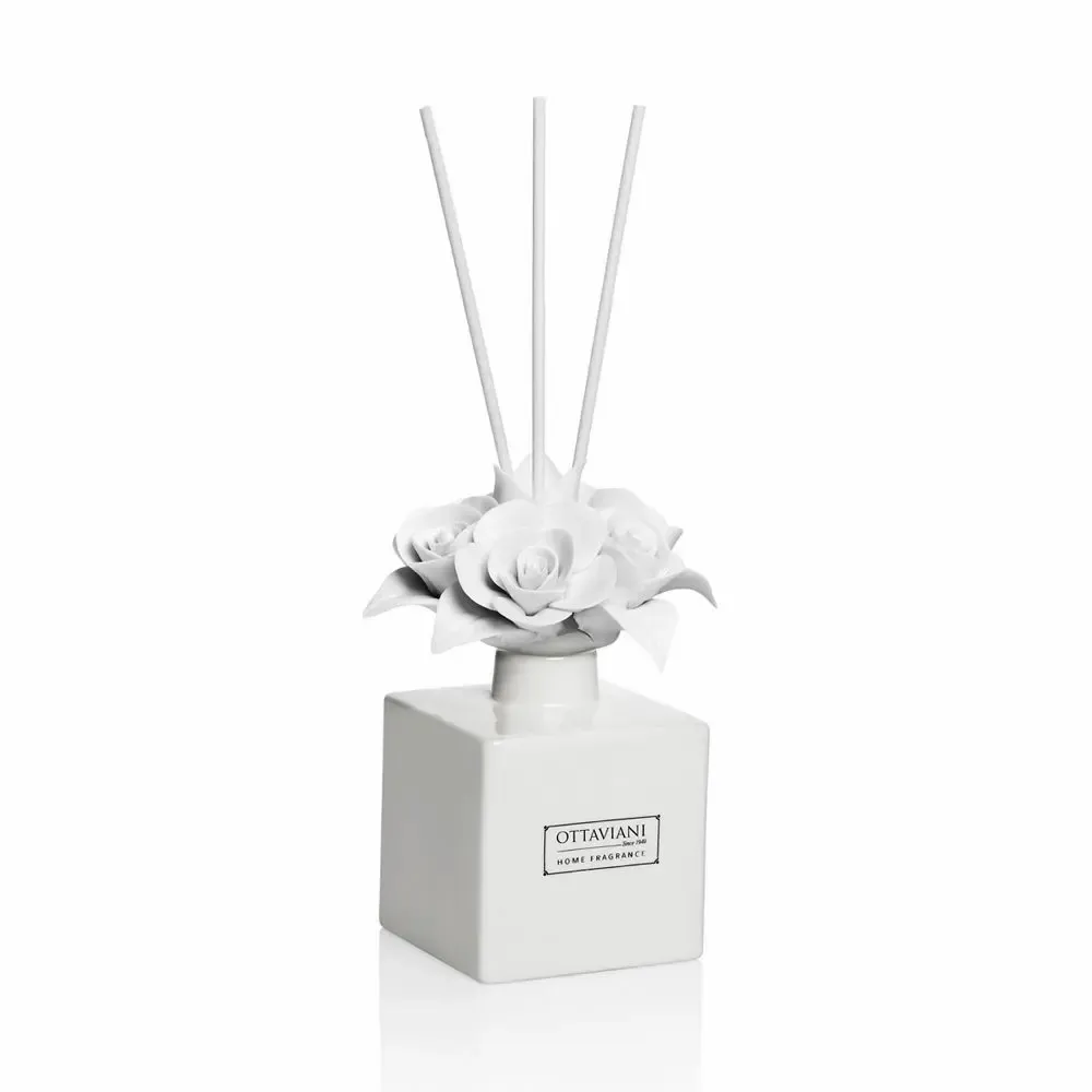 Scent diffusers - Room fragrance Miro-silver with ceramic flowers - ASIATIDES