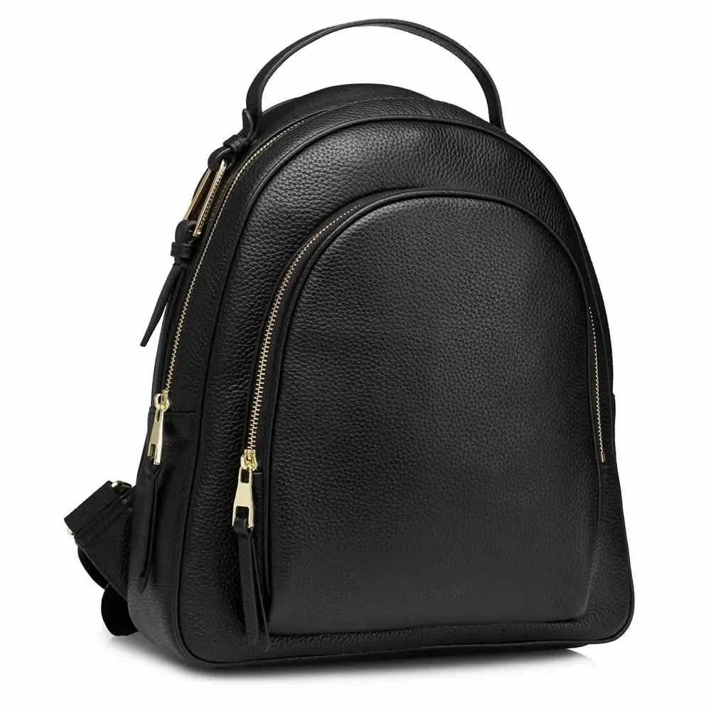 Design objects - Black genuine leather backpack - ASIATIDES