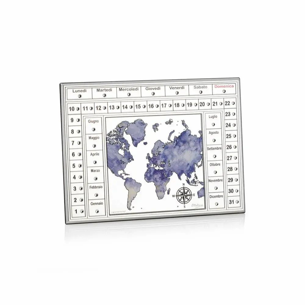 Design objects - Perpetual calendar Miro Silver "Planisfero" - ASIATIDES