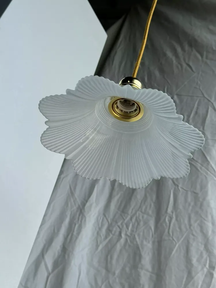 Abat-jours - Abat jour vintage en verre en forme de fleur - LES NOUVELLES GAMBETTES TEST 29/04