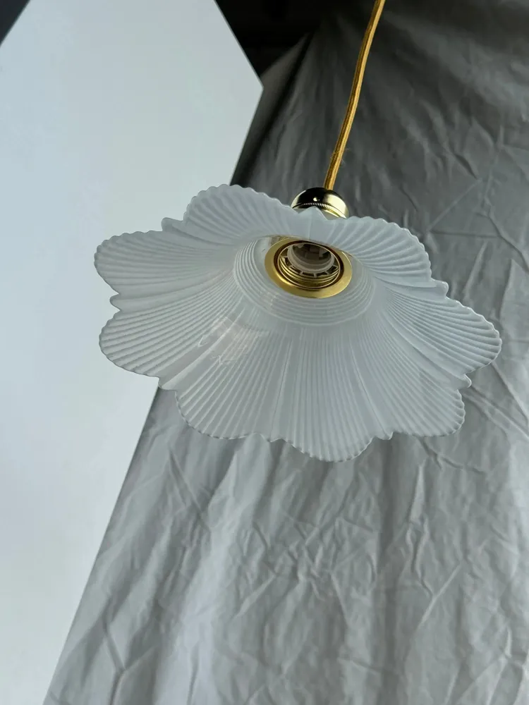 Abat-jours - Abat jour vintage en verre en forme de fleur - LES NOUVELLES GAMBETTES TEST 29/04
