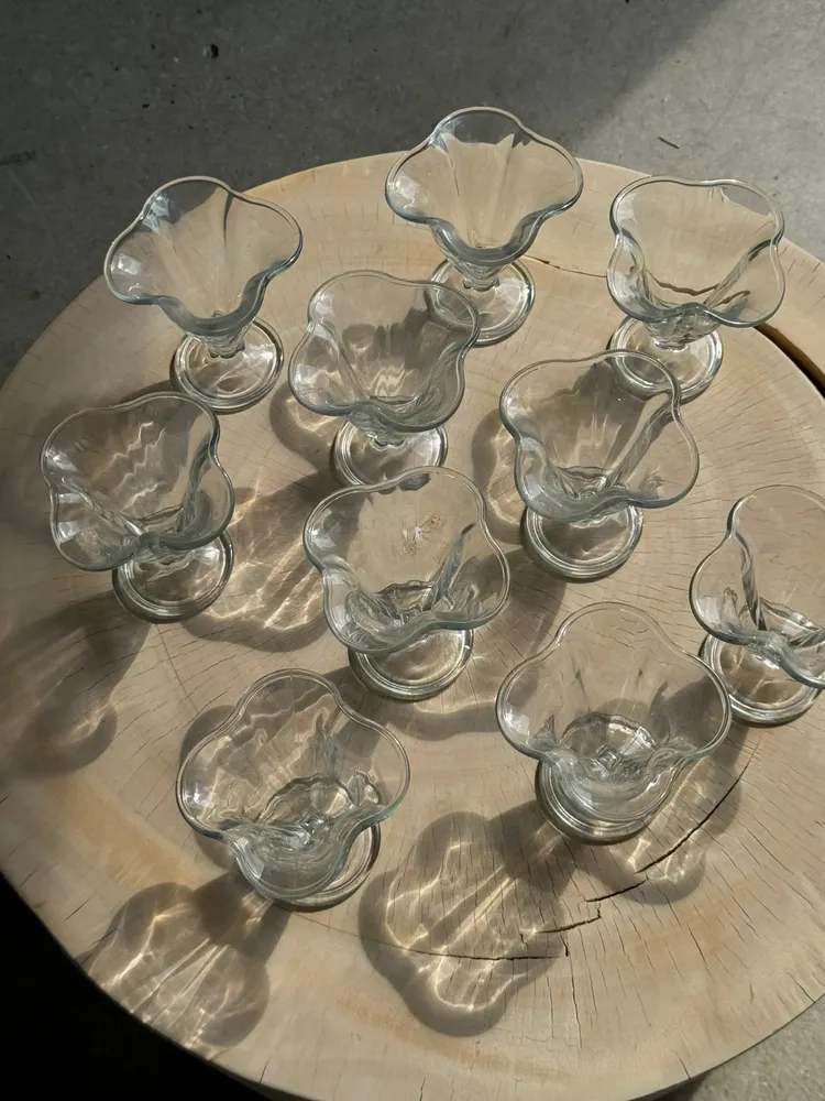 Verres à pied - 10 coupes à glace en verre évasées vintage - LES NOUVELLES GAMBETTES TEST 29/04
