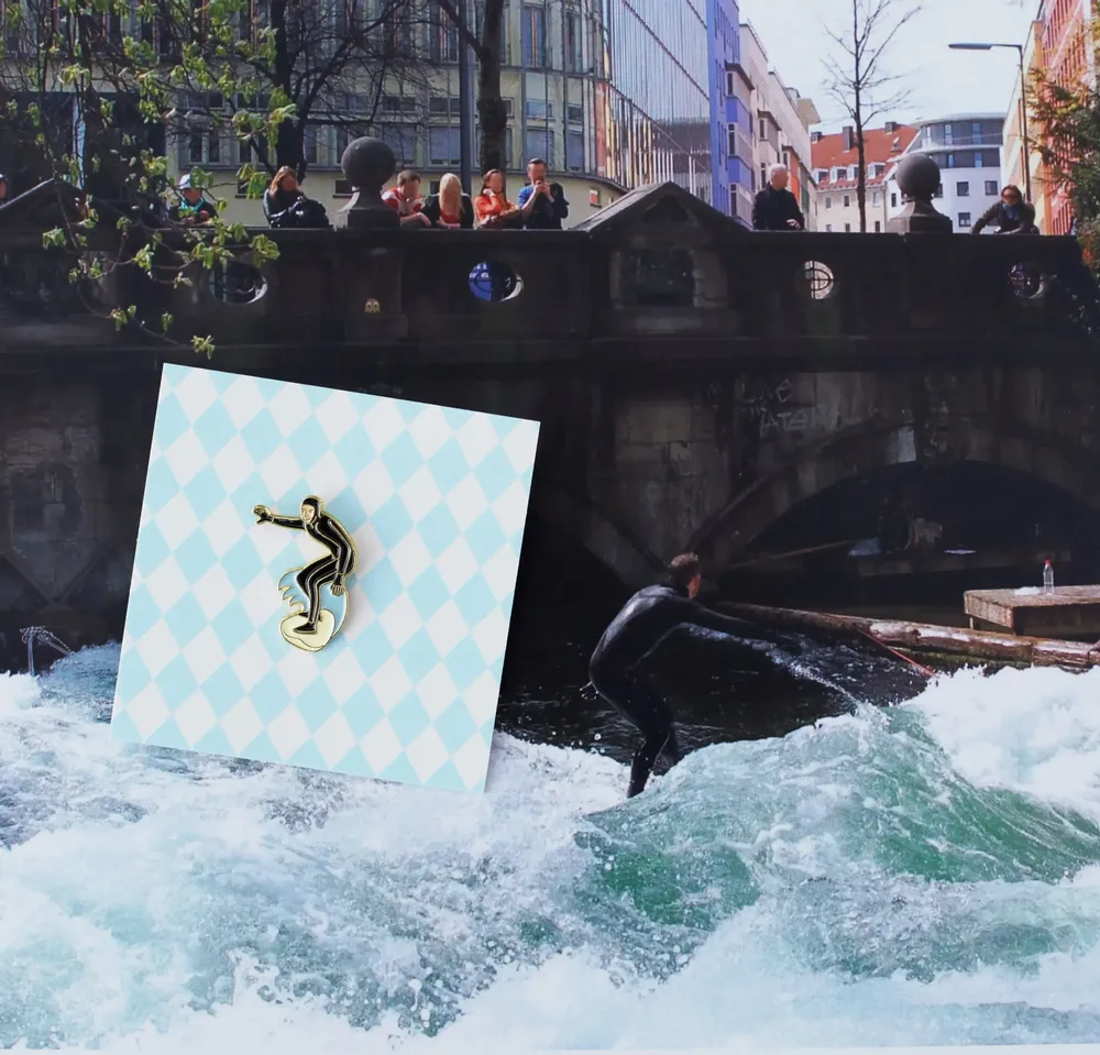 Broches - Pin Surfer - LES NOUVELLES GAMBETTES TEST 29/04