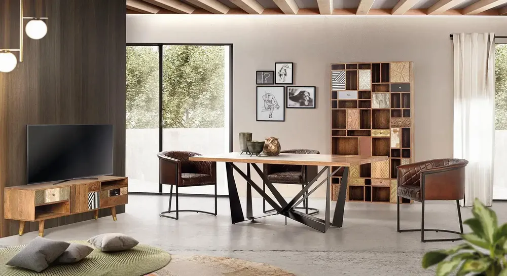 Shelves - Light walnut colored mango wood shelf - LES GAMBETTES MODIF TEST HBE 30/04