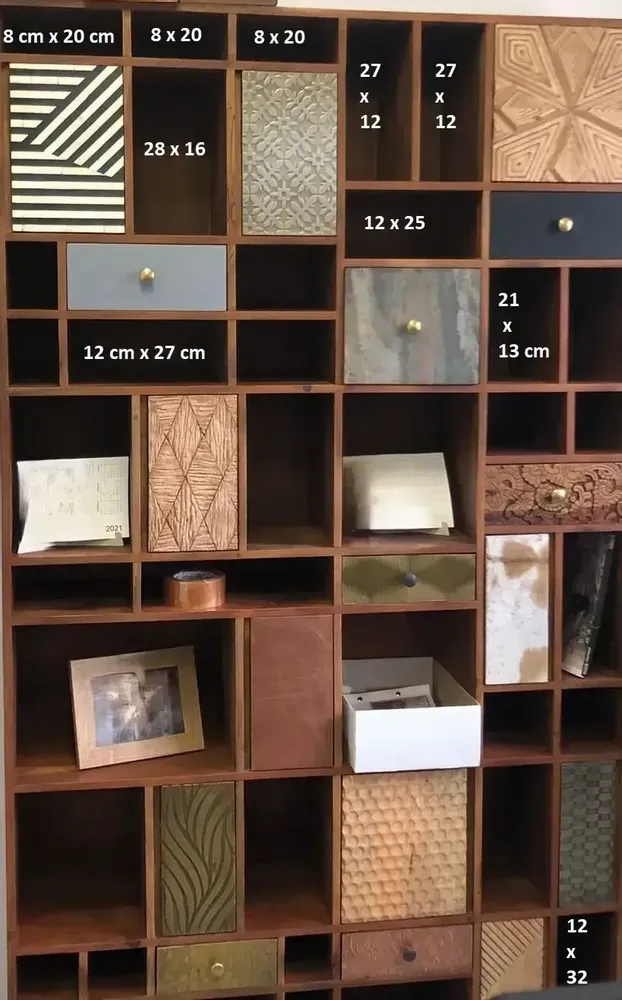 Shelves - Light walnut colored mango wood shelf - LES GAMBETTES MODIF TEST HBE 30/04