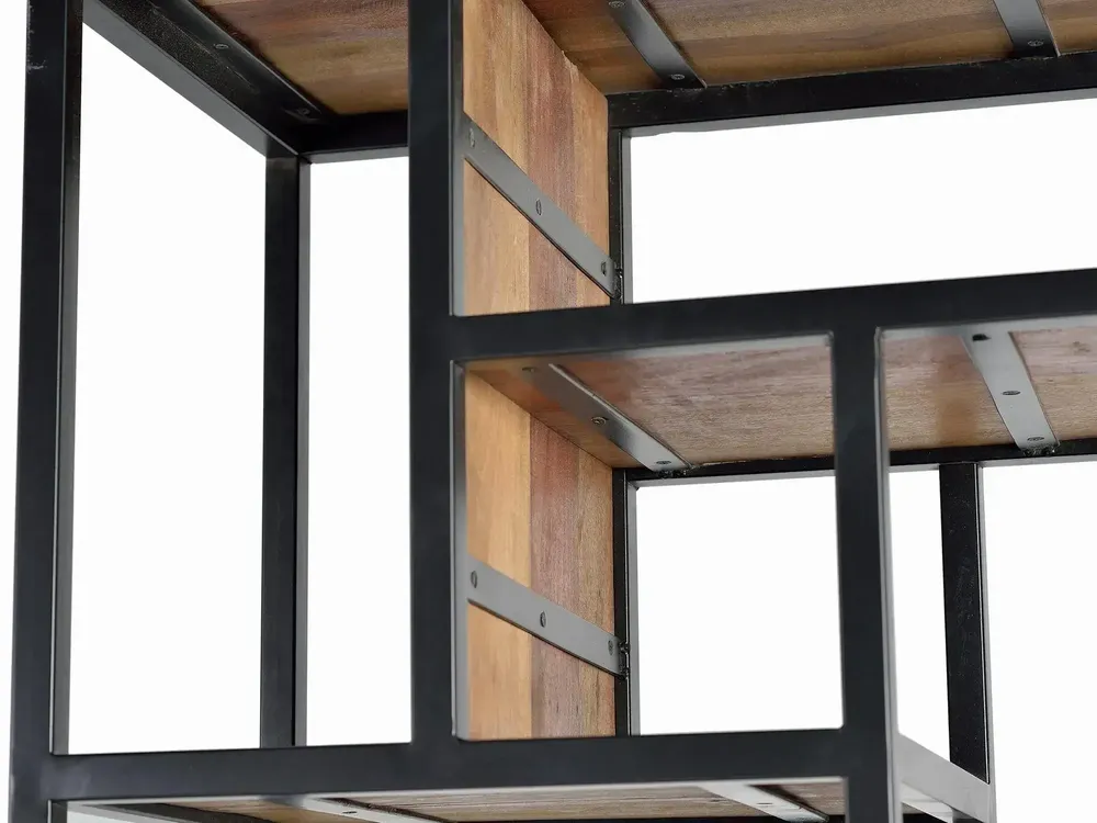 Shelves - Shelf in recycled wood and dark-colored metal - LES GAMBETTES MODIF TEST HBE 30/04