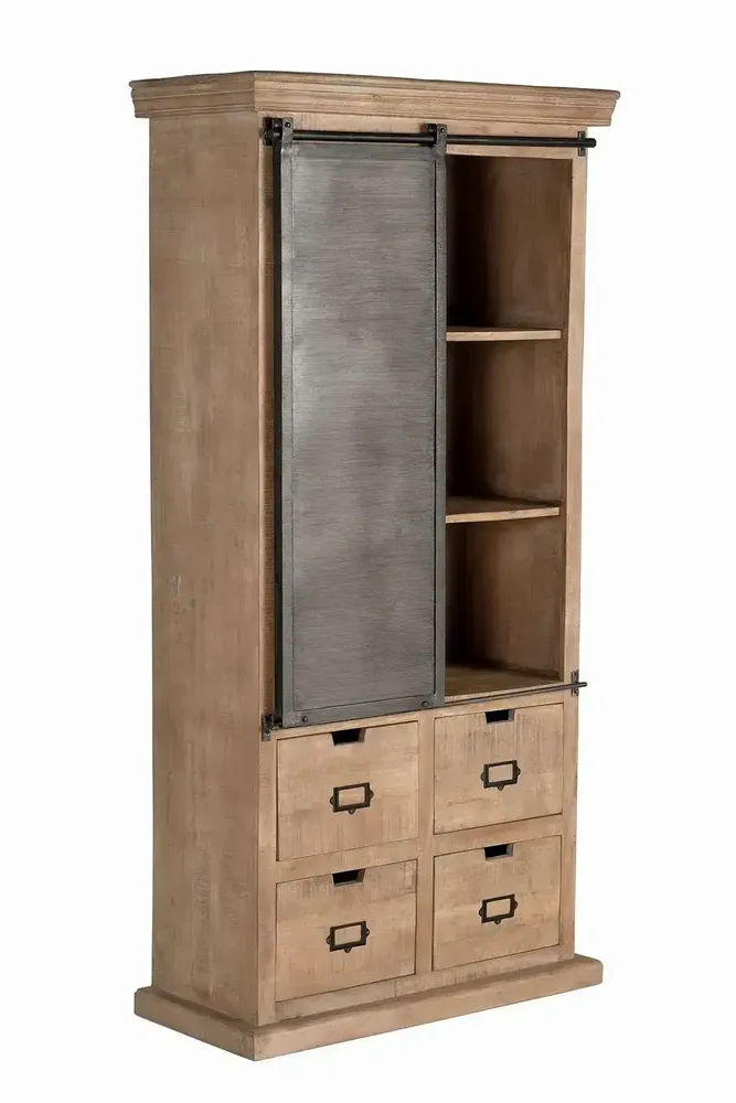 Shelves - Shelf in natural mango wood and metal details - LES GAMBETTES MODIF TEST HBE 30/04