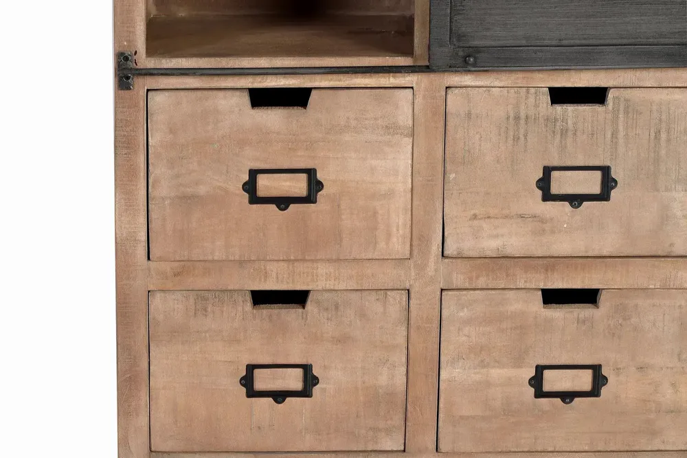 Shelves - Shelf in natural mango wood and metal details - LES GAMBETTES MODIF TEST HBE 30/04