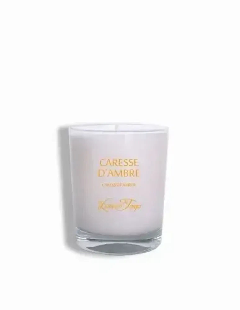Bougies - Bougie végétale 180 gr Caresse d'Ambre - LES LUMIERES DU TEMPS