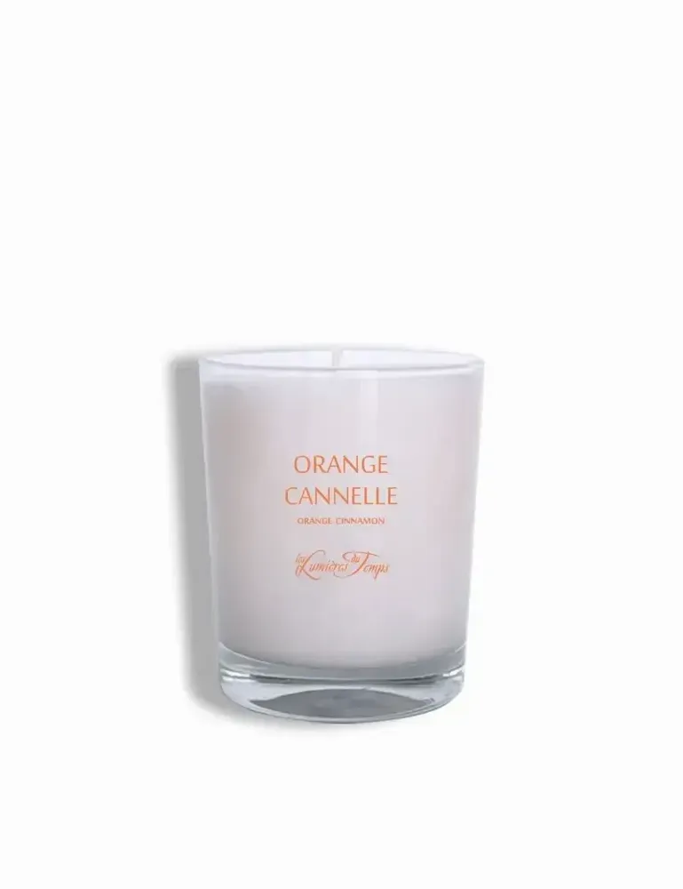 Bougies - Bougie végétale 180 gr Orange Cannelle - LES LUMIERES DU TEMPS