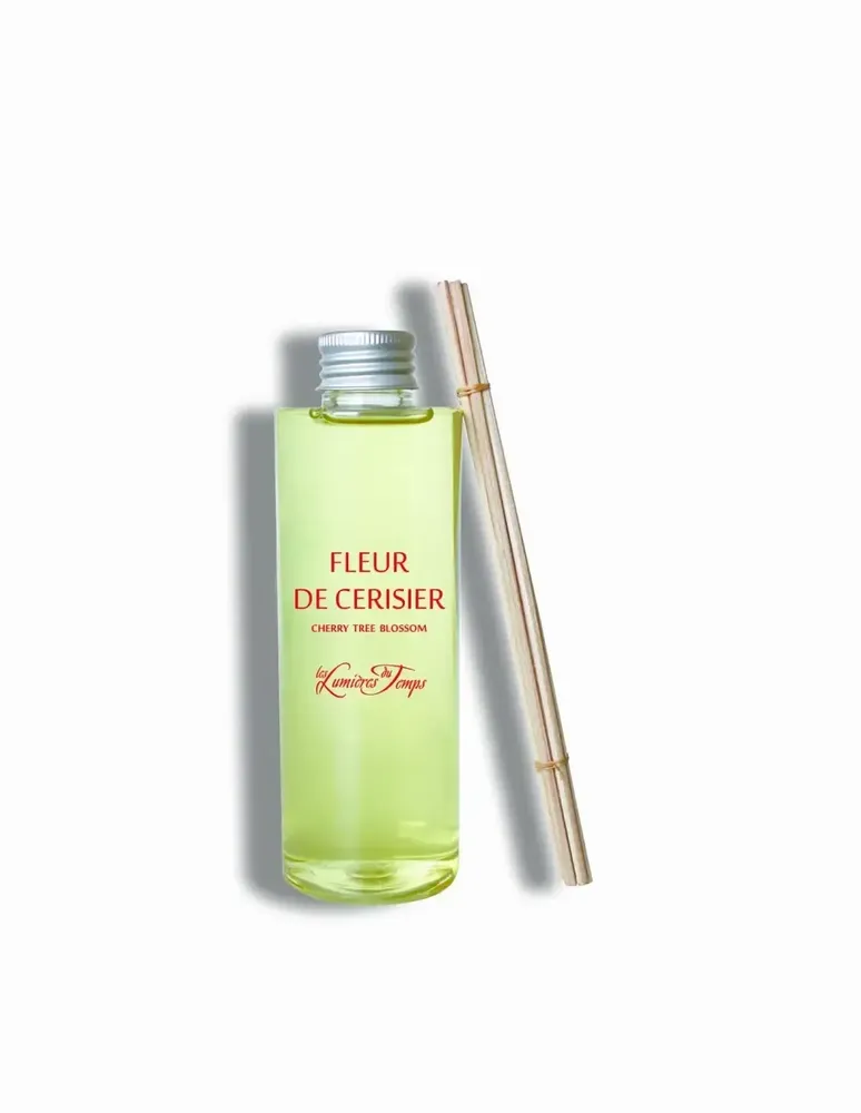 Diffuseurs de parfums - Recharge (avec rotins) pour Diffuseur de Parfum 200 ml Fleur de Cerisier - LES LUMIERES DU TEMPS