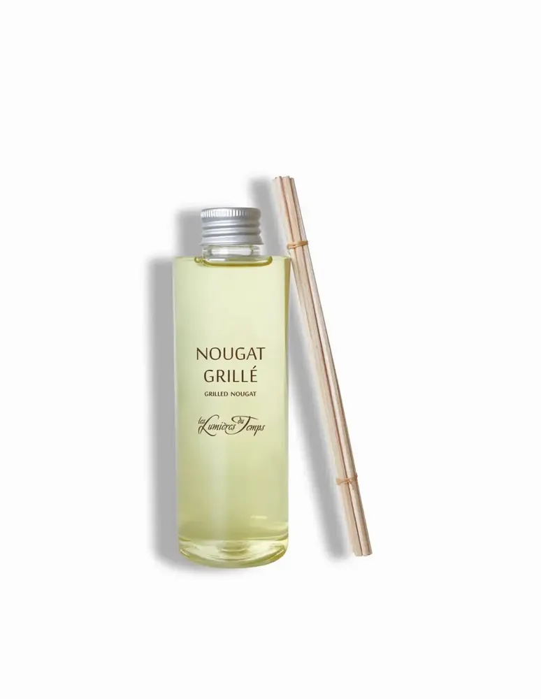 Diffuseurs de parfums - Recharge (avec rotins) pour Diffuseur de Parfum 200 ml Nougat Grillé - LES LUMIERES DU TEMPS