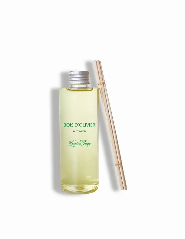 Diffuseurs de parfums - Recharge (avec rotins) pour Diffuseur de Parfum 200 ml Bois d'Olivier - LES LUMIERES DU TEMPS