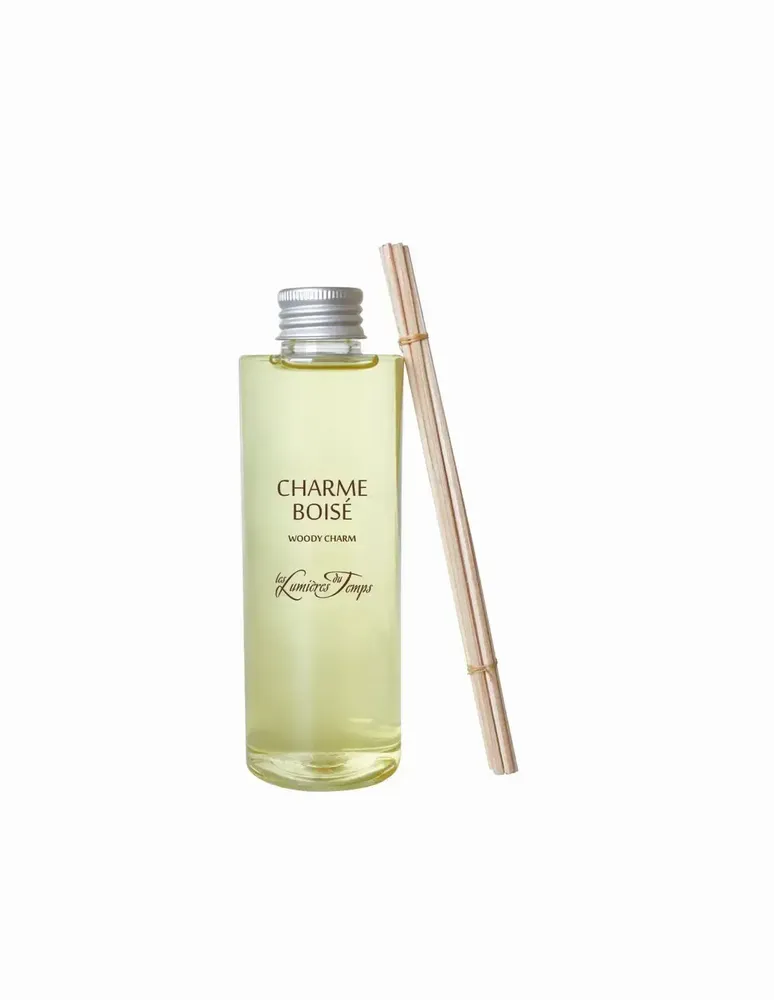 Diffuseurs de parfums - Recharge (avec rotins) pour Diffuseur de Parfum 200 ml Charme Boisé - LES LUMIERES DU TEMPS