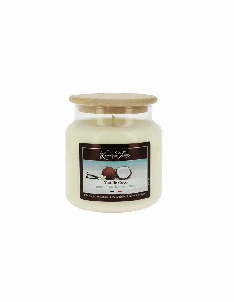 Bougies - Bougie Cire Colorée 430 g Vanille Coco - LES LUMIERES DU TEMPS