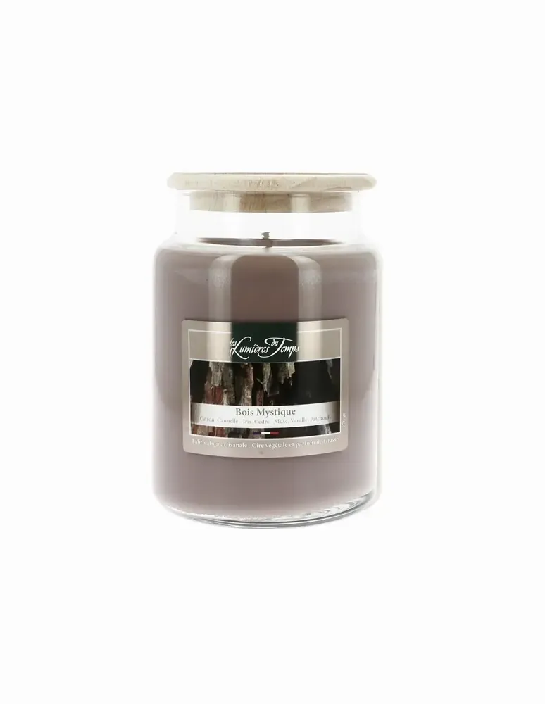 Bougies - Bougie Cire Colorée 670 g Bois Mystique - LES LUMIERES DU TEMPS