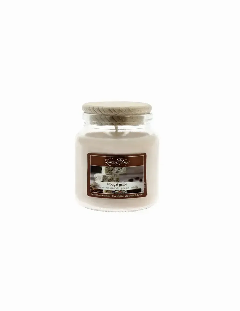 Bougies - Bougie Cire Colorée 145 g Nougat Grillé - LES LUMIERES DU TEMPS