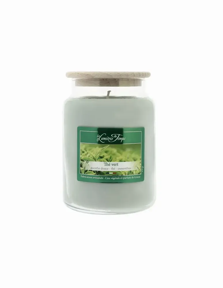 Bougies - Bougie Cire Colorée 670 g Thé Vert - LES LUMIERES DU TEMPS