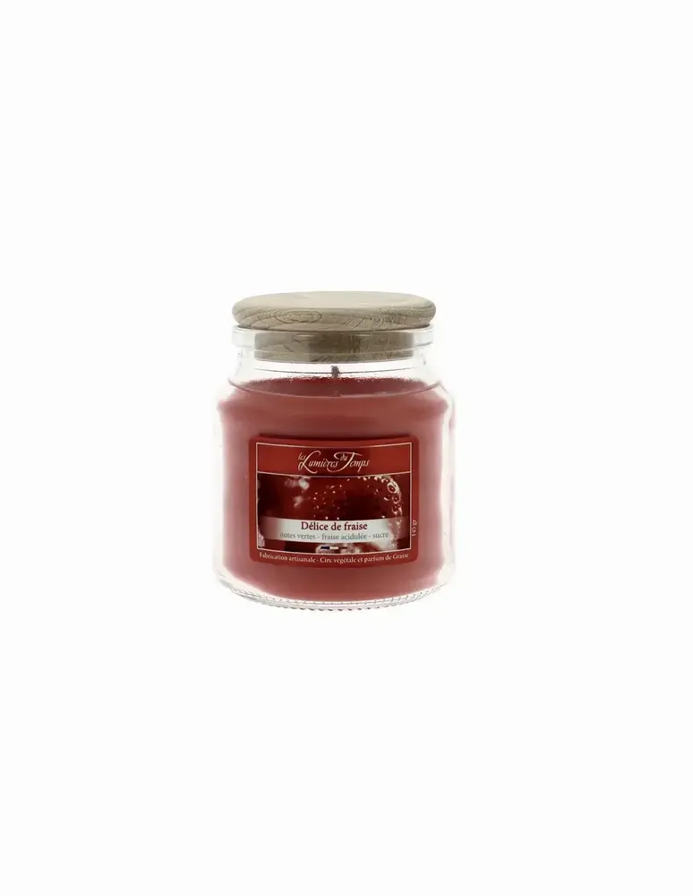 Candles - 145g Strawberry Delight Colored Wax Candle - LES LUMIERES DU TEMPS