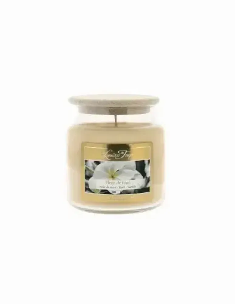 Bougies - Bougie Cire Colorée 430 g Fleur de Tiaré - LES LUMIERES DU TEMPS