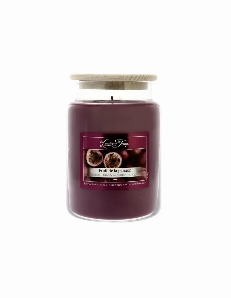 Candles - 670g Passion Fruit Colored Wax Candle - LES LUMIERES DU TEMPS