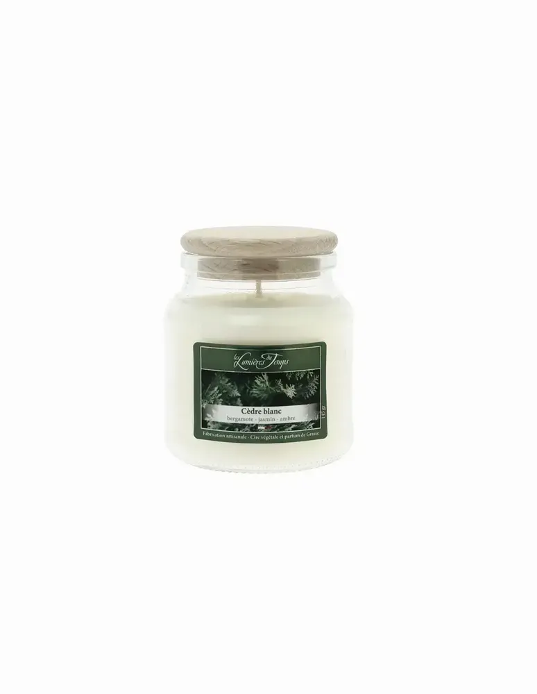 Bougies - Bougie Cire Colorée 145 g Cèdre Blanc - LES LUMIERES DU TEMPS