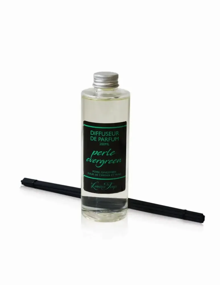 Diffuseurs de parfums - Recharge Diffuseur de Parfum Perle 200 ml Evergreen - LES LUMIERES DU TEMPS