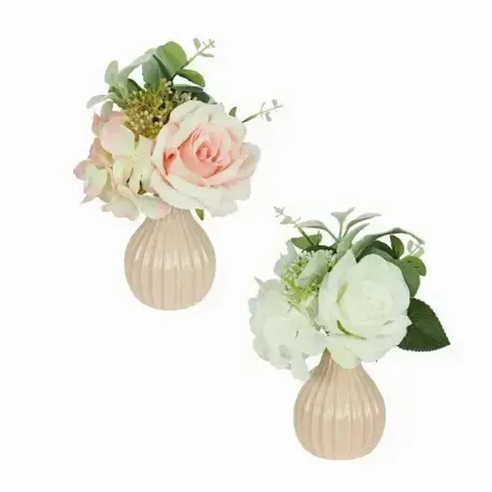 Floral decoration - Artificial Rose & Hydrangea Arrangement - ILARIA.I