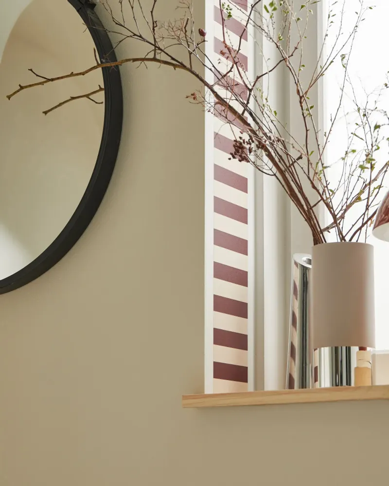 Papiers peints - Frise Tempo - Bordeaux Ecru - ILARIA.I