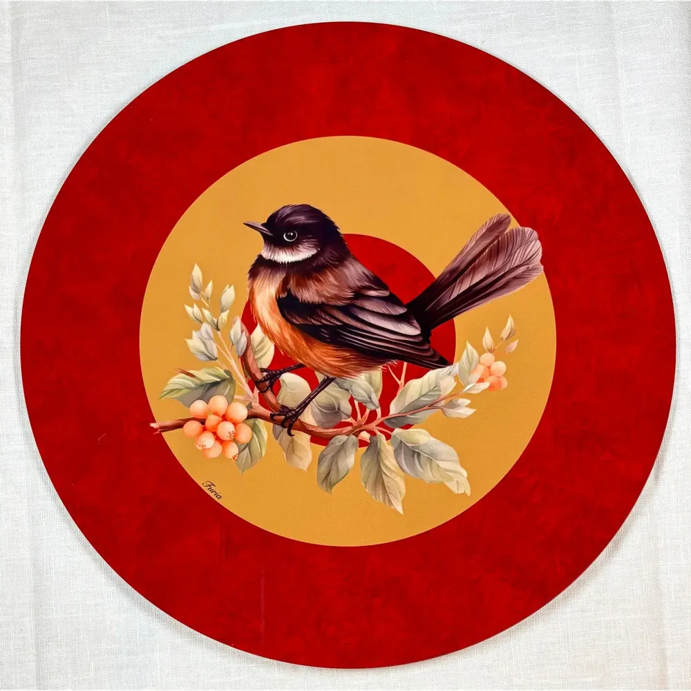 Sets de table - Sets de table - ucceldibosco sottopiatto rotondo - #05 - MARYNE GUYOT CRÉATIONS