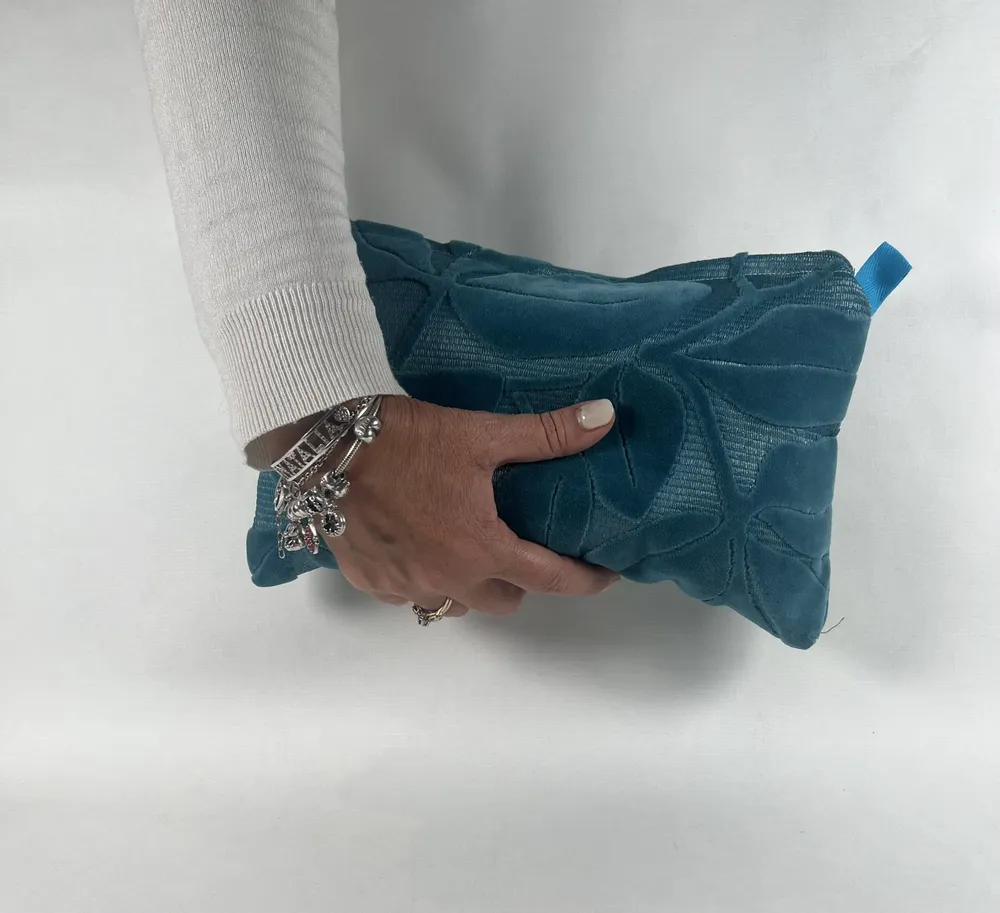 Pochettes - Plaque inférieure ronde - Pochette natura blu - MARYNE GUYOT CRÉATIONS